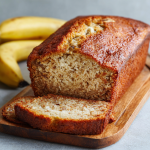 Moist Banana Bread Recipe with a Golden Crust