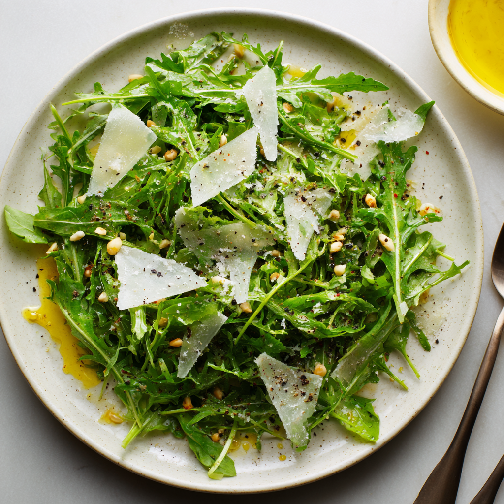Elegant Arugula Parmesan Salad : Bright, Peppery, and Effortlessly Chic