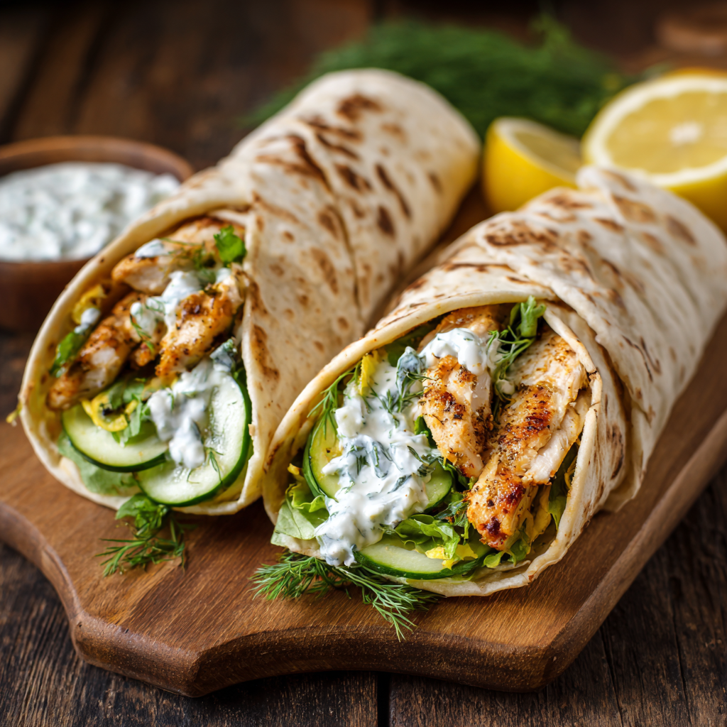Zesty Lemon Chicken Wraps : Bright, Fresh, and Satisfying