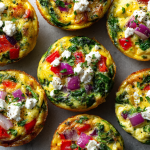 Egg White Veggie Muffins with Spinach & Feta (Make-Ahead Brunch)
