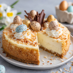 Easter Egg Coconut Cheesecake : Easy Easter Cheesecake with Toasted Coconut