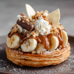 Banoffee Pie Puff Pastry Bomb : Banana, Caramel & Chocolate Dessert