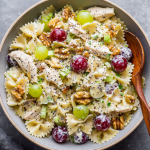 Creamy Chicken Grape Pasta Salad with Poppy Seed Dressing (Easy & Refreshing)