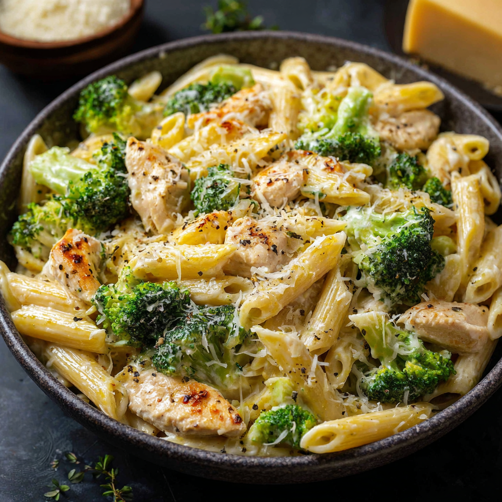 Creamy Broccoli and Chicken Penne : Comforting, Cheesy & Weeknight Easy